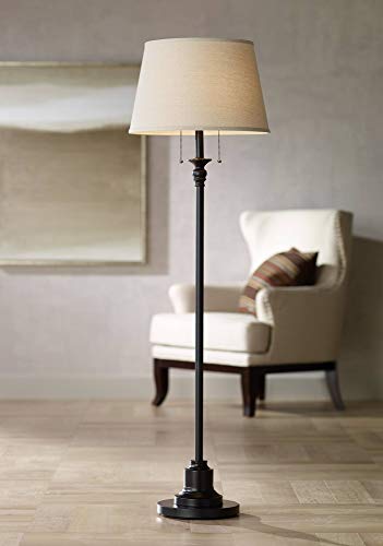 Possini Euro Design Spenser 58″ Tall Oiled Bronze Traditional Floor Lamp