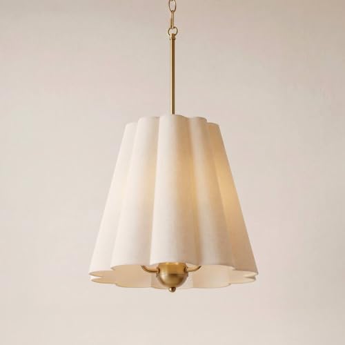 Possini Euro Adama 15 3/4″ W Satin Brass 3-Light Shade Pendant Light
